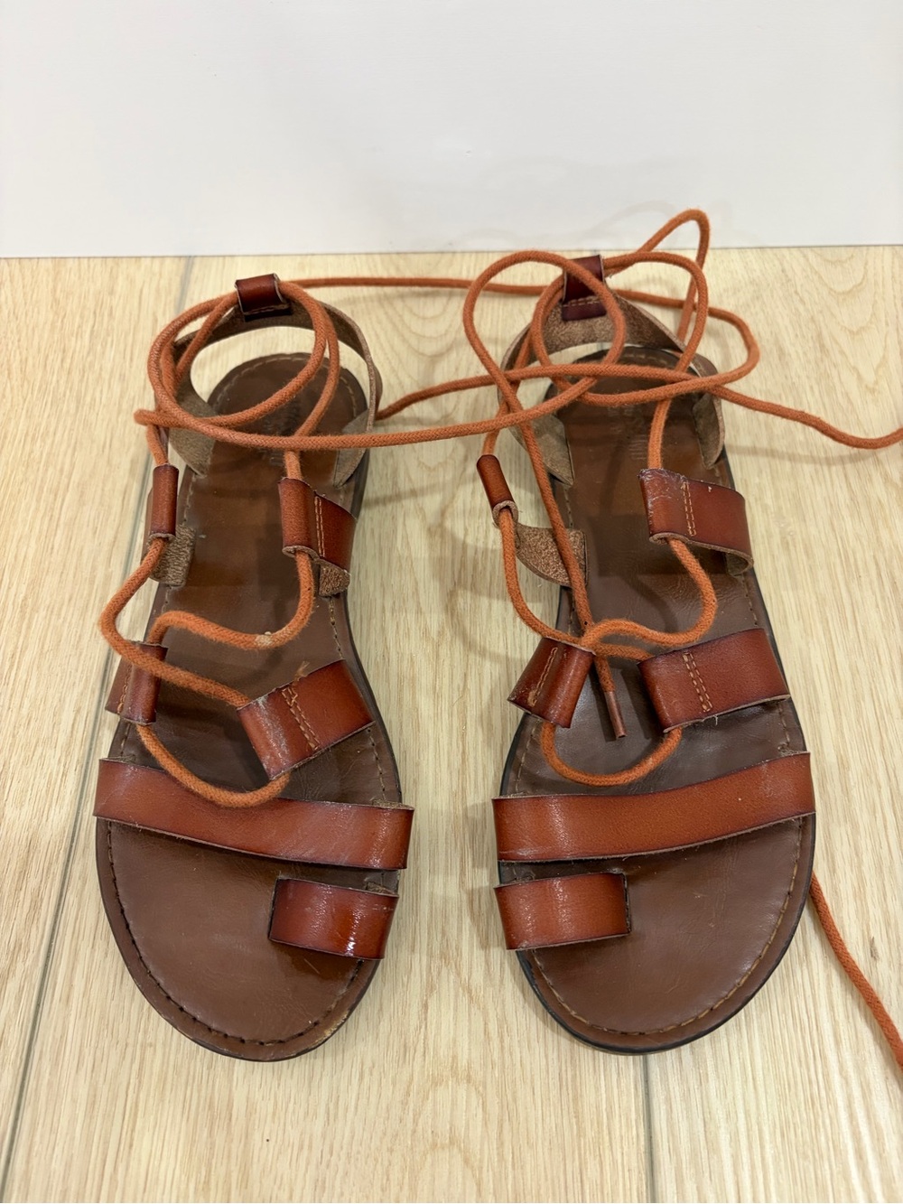 Brown Lace-Up Gladiator Sandals Boho Western Festival Capsule for Women - Picture 6 of 6